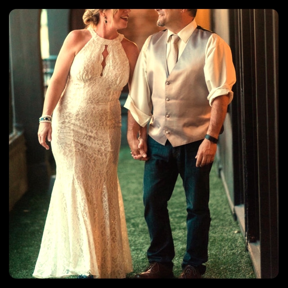 Formal Ivory Lace Dress